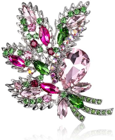 KGDUYC 1 pièce Broche bouquet de strass - broche en cristal rétro brillant créatif, accessoires mode mariage pour les fêtes de tous les jours, bals de fin d'année, fêtes d'anniversaire, dîners