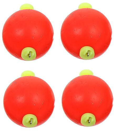 MUSISALY 10pcs Red Large Round Sea Fishing Floats Eva Foam Sturdy Spring Bobber Kit Outdoor Fishing Float Drift for Sea Anglers