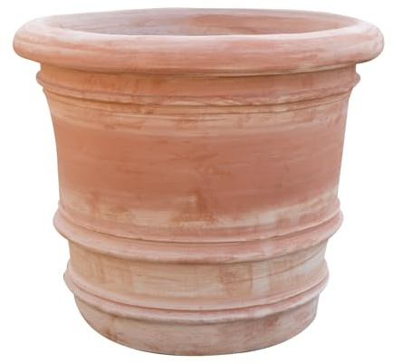 Biscottini Topf aus Terrakotta, Toskana, 50 x 44 x 50 cm, große Terrakotta-Töpfe für den Innen- und Außenbereich, hergestellt in Italien