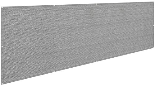 Balcony and Fence 40x400cm 85% Blockage Garden Fencing Mesh Heavy Duty HDPE with Eyelets and Cable Ties Grey (Available in 40cm 50cm 60cm Heights)