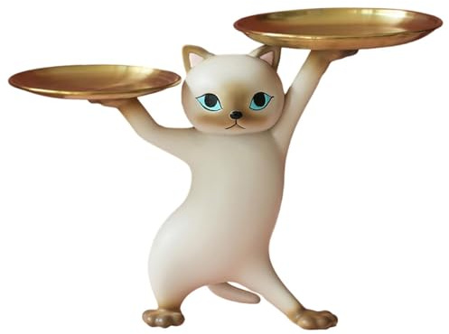 Kattstaty bricka - rolig kattgodis bricka, kattgodis tallrikshållare