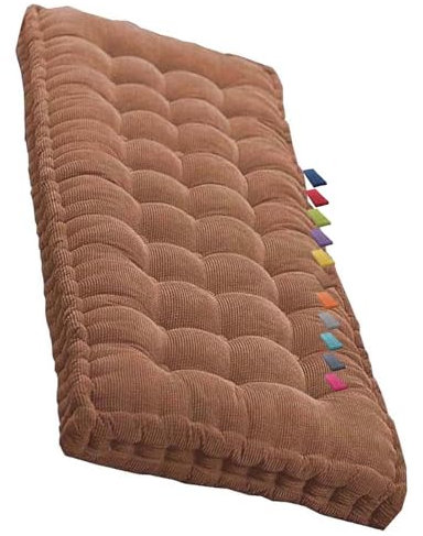 Bankkissen für Innen- und Außenbereich, waschbare Sitzpolster für Garten, Schaukel, Liege, Terrasse, Veranda und Hängematte, 1-, 2-, 3-Sitzer-Bankpolster für Sofa, Küche, Rattan, Rasen, Kaffeefarbe