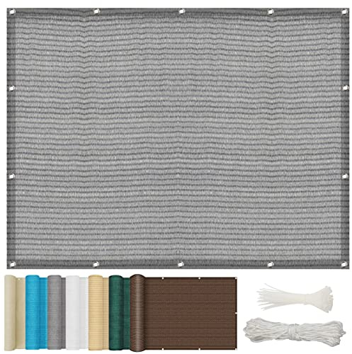 Toldo grande de 4,5 x 9 m para jacuzzis y jardines, lona de sombra con protección UV para exteriores, toldo duradero de polietileno de alta densidad para césped, patio trasero, patio, color gris