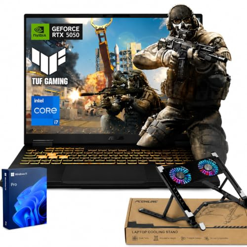 ASUS Ordinateur portable de jeu TUF F16 RTX 5050 Pro, Intel i7-14650HX, NVIDIA RTX 5050, KB rétroéclairé RVB, commutateur MUX avec NVIDIA Advanced Optimus, 64 Go DDR5, 4 To SSD, ensemble TUF Gaming
