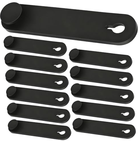 12PCS Cable Ties Rubber Cable Organiser Holder Wire Management Strap for Motorcycle Car Mechanical Product Household Charger Wire 57x12mm Black