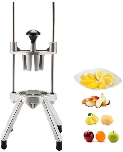 Affettatrice professionale per frutta, manuale, in acciaio inox, per affettare limone e lime, 4/6/8/12 alette opzionali, per frutta, verdura, pomodori, patate, cipolle