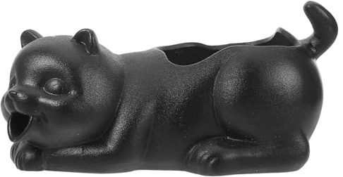 NUOBESTY Keramik Wasserspeier Katzenfigur für Aquarium und Garten Wasserbrunnen Dekoration mit Natürlicher Strömung Sauerstoffzufuhr und Innen Außenbereich