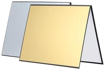 Pannello riflettente 3 in 1 in cartone for fotografia, formato A3, pieghevole, accessorio for studio fotografico(Black White Golden A3*2)