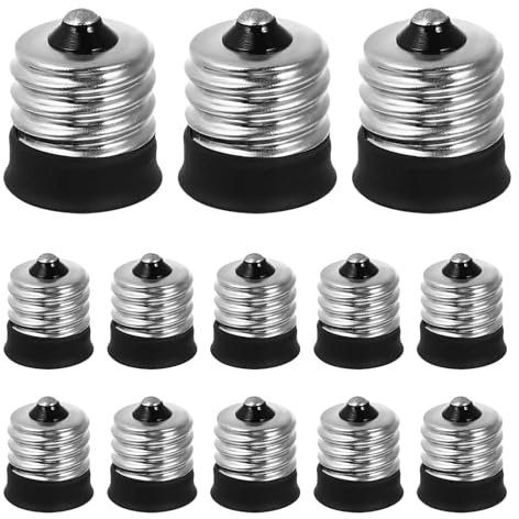 HONITANO 15 st E17 till E14 sockeladapter - värmebeständig lampkonverterare för hembelysning och fläktlampa, enkel installation