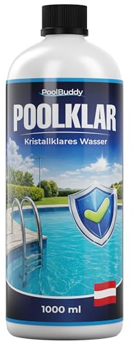 PoolBuddy Poolklar 1000 ml für Pools, Planschbecken & Whirlpools | Universal Trübungsentferner für alle Filterarten, Hochkonzentrat für kristallklares Poolwasser, ausreichend für 400.000 l
