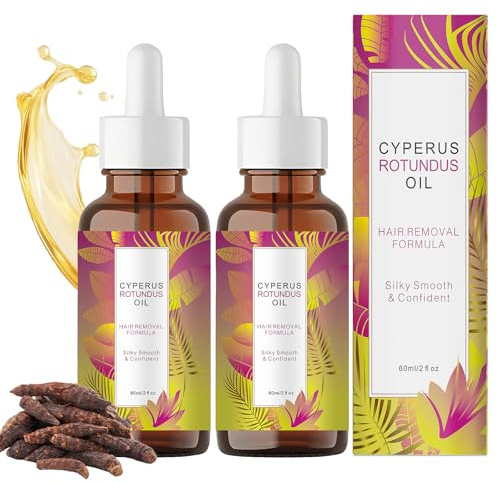 Cyperus Rotundus Oil for Hair Removal, 60ml Moisturizing & Soothing After Hair Removal Care Oil for All Skin Types