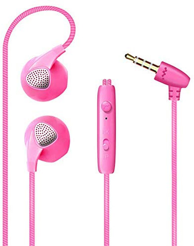 Ecouteurs pour IPHONE 12 avec Micro Reglage Kit Main Libre Intra AURICULAIRE Casque Universel Jack (Rose)