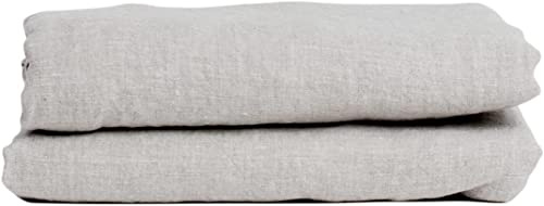My Linen Home Bettlaken aus 100% Stonewashed Leinen Natur, 230x270cm I Hypoallergen, Temperaturregulierend, Atmungsaktiv I Sanft, weich selbst zur empfindlichsten Haut I Für alle Jahreszeiten geeignet