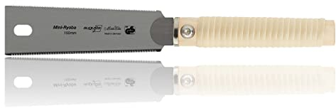 Augusta-Heckenrose Sega giapponese Mini-Ryoba - sega tradizionale con robusto manico di bastone in frassino - taglio a diamante su tre lati - dentatura speciale per tagli fini nel legno