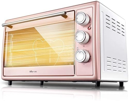 RKYRRKI Horno Tostador de encimera de 3 Capas de 30 l, Mini Horno de Pizza, Horno asador, Horno asador, Mezclas de Horno fáciles de Hornear, Platos para Hornear para Horno, Rosa útil