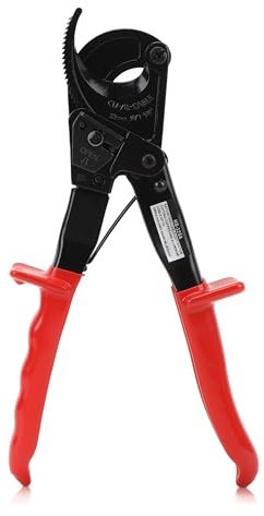 Ratschen-Kabelschneider, HS-325A Isoliertes HCS-Kupfer-Aluminium-Schneidwerkzeug, Robustes Kabelschneidewerkzeug für Aluminium, Kupfer, Draht, Kommunikationskabel (maximal 240