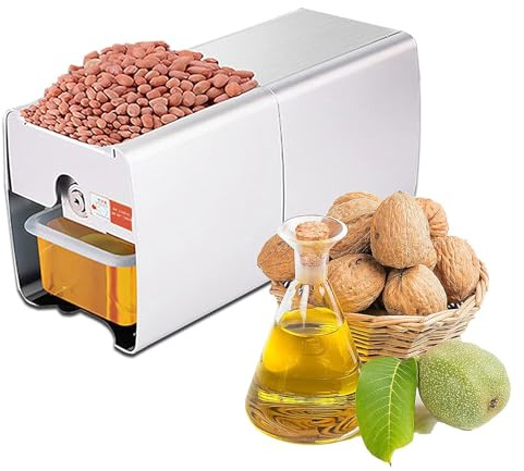 Pressa Olio Elettrico, Pressa Automatica Da 350 W, Estrattore Di Espulsore In Acciaio Inossidabile, Oliva Essenziale 80 Rpm Per Lino, Arachidi, Sesamo, Canola, Avocado, Cocco, Semi Di Girasole