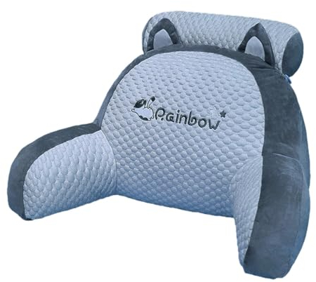Shurzzesj Bett-Lesekissen, extra großes Lesekissen mit Nacken-/Armstütze, abnehmbares Rückenlehnenkissen, Lesekissen, Bettruhe, Kissen, Erwachsene, Rückenlehne, Lounge-Kissen zum Lesen, Entspannen,