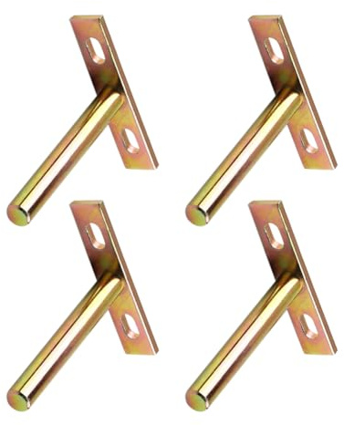 FEEIMOL 4 Pièces Support Etagère Flottante Robustes Supports Invisible Forme de T Étagères Murales Support Fixation Tablette Equerre Etagere pour Décoration Maison Orange 3 Pouces