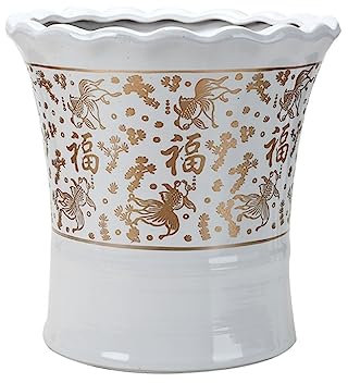 Macetas de barro para plantas Maceta de cerámica for flores, grande, Extra grande, for el hogar, estilo europeo, sala de estar, aterrizaje, árbol de la fortuna, maceta de gran diámetro Macetas para pl