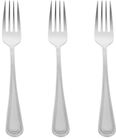 Amosfun Stainless Steel Dessert Forks 3 Pack Small Fruit Cutlery | Ideal For Cake, Salad, Cheese And Meatballs, Suitable For Home, Restaurant, Hotel And Party Dining