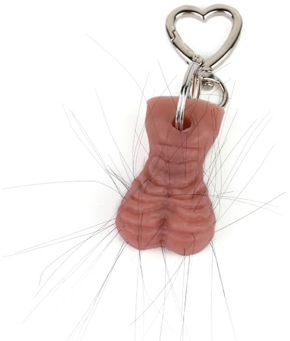 Witziger Hoden Schlüsselanhänger – Erotischer Scherzartikel für Männer & Frauen, Qiyasex Anti-Stress Hodensack Anhänger, Lustiges Penis Geschenk für Junggesellenabschiede & Partys