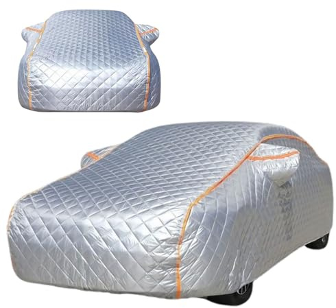 Hagelschutz Auto Abdeckplane für VW Bus T2 T3 1950-1992 Autoabdeckung mit Reflexstreifen,UV-beständig,Reißfest,Schutz vor Hagel,Regen,Sonne,Staub – Universell für PKW,SUV,Vollgarage Silber