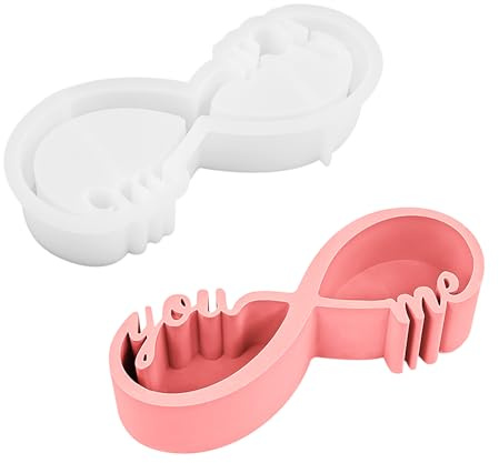 Stampo in silicone a forma di cuore per modellare medicazioni in gesso, stampi in silicone per base per candele in gesso, stampi in silicone per matrimoni, festa della mamma e San Valentino