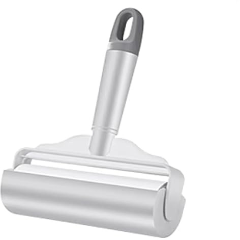 HJKBCLEH Papel Desgarrable, Rodillo Adhesivo, Limpiador De Polvo, For Pelos De Mascotas, Ropa, Alfombras, Removedor De Pelos, Cepillo De Limpieza Portátil Reemplazable.(Gray)