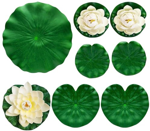 Plantas de estanque para aguas pequeñas, plantas de estanque artificiales realistas, decoración de jardín para arroyos, cascadas, paisajes de primavera, bodas, fiestas de verano, interiores, huevos de