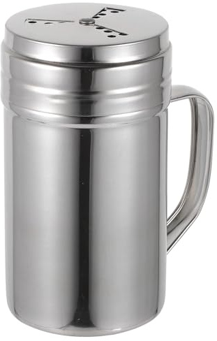 Housoutil Pot à Condiments 304 Inox Poignée, Grand Format, Distributeur Sel Et Poivre Multifonction, Ustensile Cuisine Ergonomique, Cuisine Domestique Et Restauration, Salière Pratique