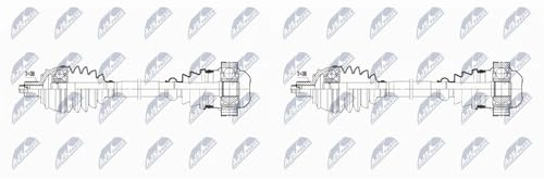 2X NTY Antriebswelle Satz hinten links+rechts | Kompatibel mit A6 Allroad C6 (4FH),A6 C6 (4F2),A6 C6 Avant (4F5)