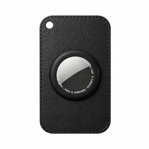 Plånboksfodral – Slim Hållare Kortformat, Skyddsfodral med Nyckelring, GPS Spårningsskal för Plånbok, Nycklar & Väskor – Anti-Förlust Locator Case (SVART)