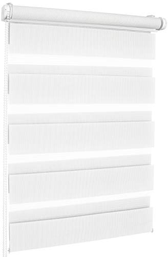 ROLLMAXXX Duo-rollo Doppelrollo Klemmfix ohne Bohren (90 x 150 cm, Weiß)