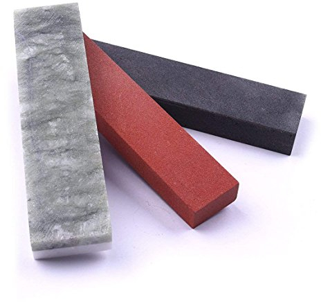 3pcs Sharpening Stone Set - CBRIGHT Grinding and Polishing Whetstone Set Knife Sharpener Polishing Assorted Size Oil Stone (8000#-10000#,800#,320#)