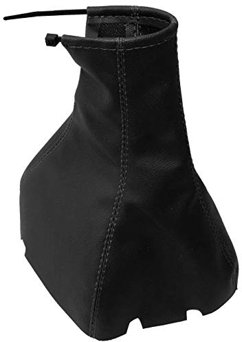 AERZETIX: Funda para palanca de cambios de piel sintética con costuras de colores variables (negro con costuras negro)