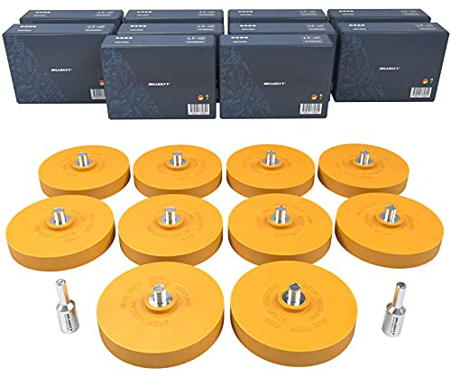 HASKYY 10x Folienradierer Set inkl. 2x Adapter- für müheloses und restloses entfernen von Klebegewichten und Kleberesten aller Art