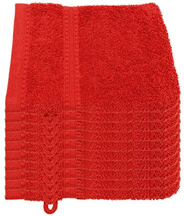 Julie Julsen® Bio Waschhandschuh-Set, 10 Waschhandschuhe in 32 Farben erhältlich weich und saugstark Bordeaux 15x21 cm