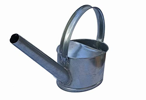 Zinkgießkanne Gießkanne 5L 8L 10L 12L Blumengießkanne Metall feuerverzinkt Zink Silber für Innen- und Außenbereich (5 L)