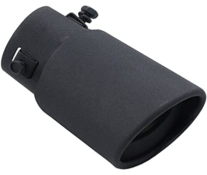 ETOPARS 62mm Tubo de Escape del Coche Universal Tubo de Punta de Silenciador de Escape Acero Inoxidable Tubo de Extremo Cola Final Automóviles Salida única Directo Negro