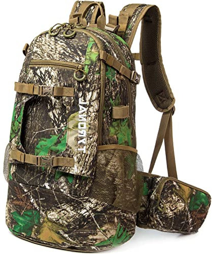 TYRONAL Jagd-Rucksack mit Regenschutz, strapazierfähiger Tagesrucksack mit großer Kapazität für Outdoor-Ausrüstung, Camouflage-Khaki, Einheitsgröße, Tagesrucksäcke