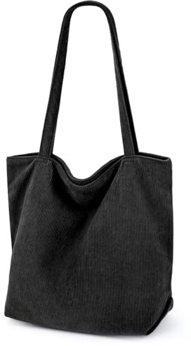 Iioscre Corduroy Tote Bag for Women,Hobo HandBags with Zipper