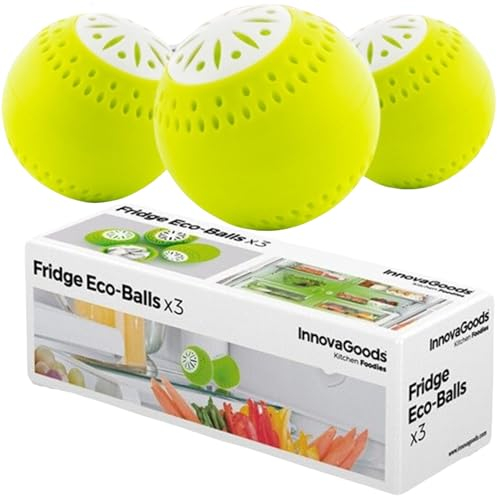 ECOBOLAS Para Nevera Y Frigorífico, Ambientador Para Congelador Limpia Olores Y Antihumedad, Quita Olor Y Absorbe Humedad. Limpieza Para Hogar. Con Estas Bolas Eliminas Olores. PACK DE 3 UNIDADES X3.
