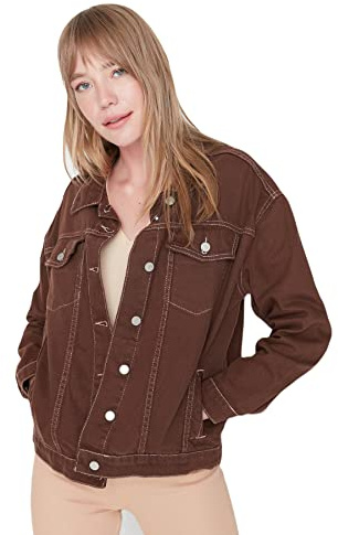 TRENDYOL Blazer – khaki – oversize, Braun, M