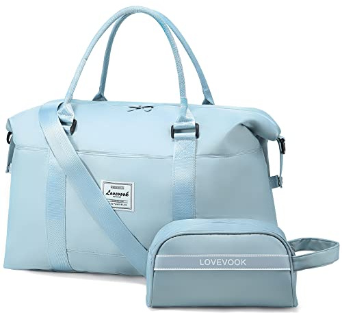 LOVEVOOK Reisetasche Damen Sporttasche Handgepäck Tasche Weekender Schwimmtasche Wasserdicht Travel Duffle Bag Fitnesstasche Frauen Kliniktasche für Reise Gym Flugzeug