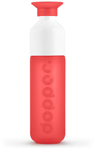 Dopper Original Éspoussure Coral Water Bottle 450 ml – Sports Bottle – 100% Recyclable, BPA-Free – Reusable Bottle Suitable for Sports, Hiking, School and Office