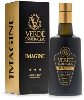 Verde Esmeralda Aceite de Oliva Virgen Extra Picual Imagine – Edición Especial España-Jaén, 500ml | AOVE monovarietal filtrado Sierra de Cazorla, frutado intenso, oliva verde, tomate y almendra