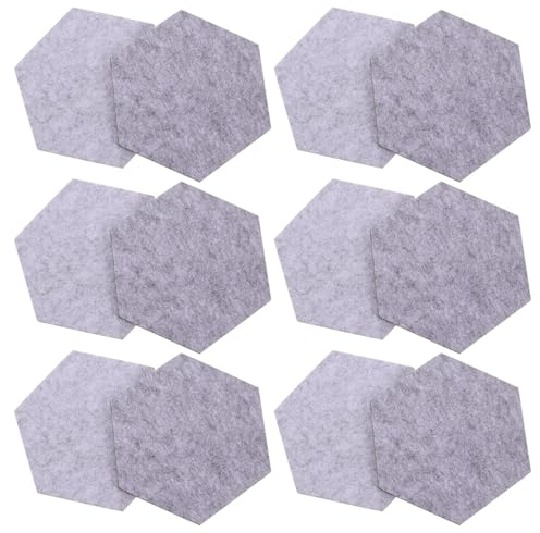 HOODANCOS 12stücke Teiliges Hexagon Filz Pinnwand Selbstklebende Wanddekoration Für Büro Und Zuhause Für Fotos Notizen Und Kreative Gestaltung Langlebig Und Installieren