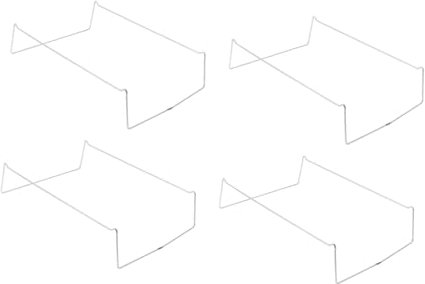 UTHCLO 4pcs Sturdy Grill Tool Grilled Fish Rack Multi-purpose Plate Shelf Steel Rack