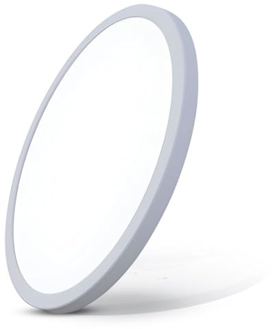 ENOVALITE LED Deckenleuchte rund Ø225x17mm, 18W 1880lm, CCT | Multitalent Panel mit einstellbarem Lochmaß, Einbau/Aufbau Aufputz, 3000K 4000K 6000K einstellbar, Deckenlampe